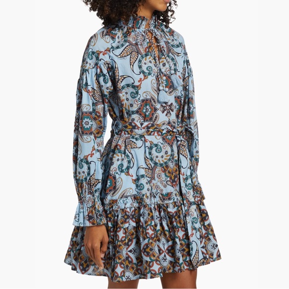 Cara Cara Poppy Paisley Belted Minidress - Picture 3 of 7
